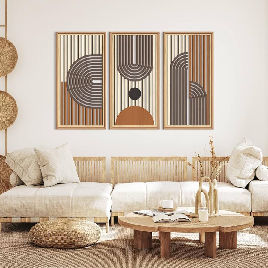 ペーパーアート　壁掛け　インテリア Amazon.com: IARTTOP Large Mid Century Modern Wall Art Framed
